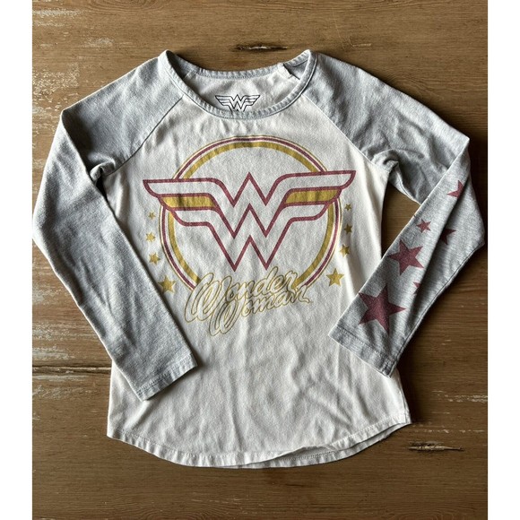 3pc Girls SS & LS T-Shirt Tee & Hoodie Bundle Wonder Woman School All Star Comic - Picture 4 of 4